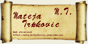 Mateja Trpković vizit kartica